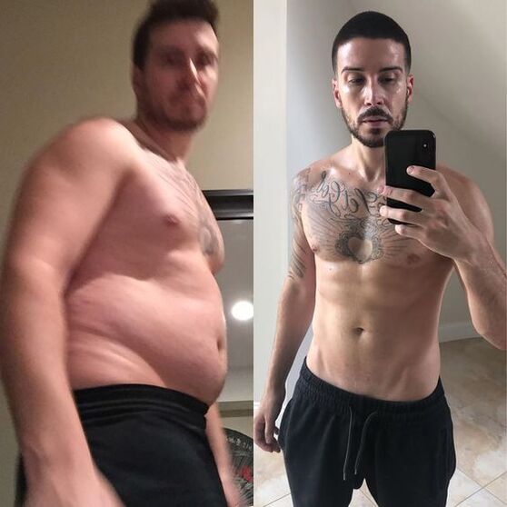 antes e despois do tratamento con ceto Matcha